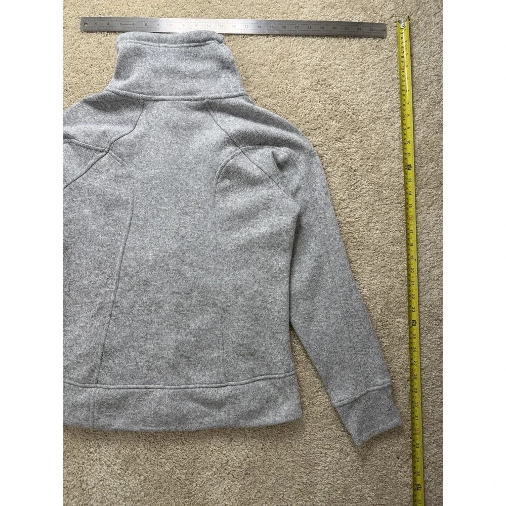 Avalanche Womens Thermal Knit Full Zip Fleece Lined Jacket Heather Gray Size M